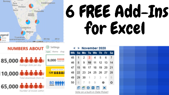 Top 6 FREE Add-Ins for Excel&nbsp;2019